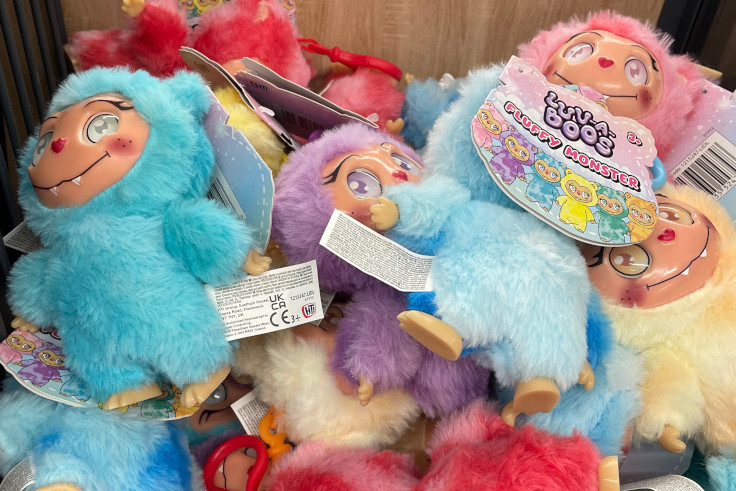 Stack of fluffy monster toys