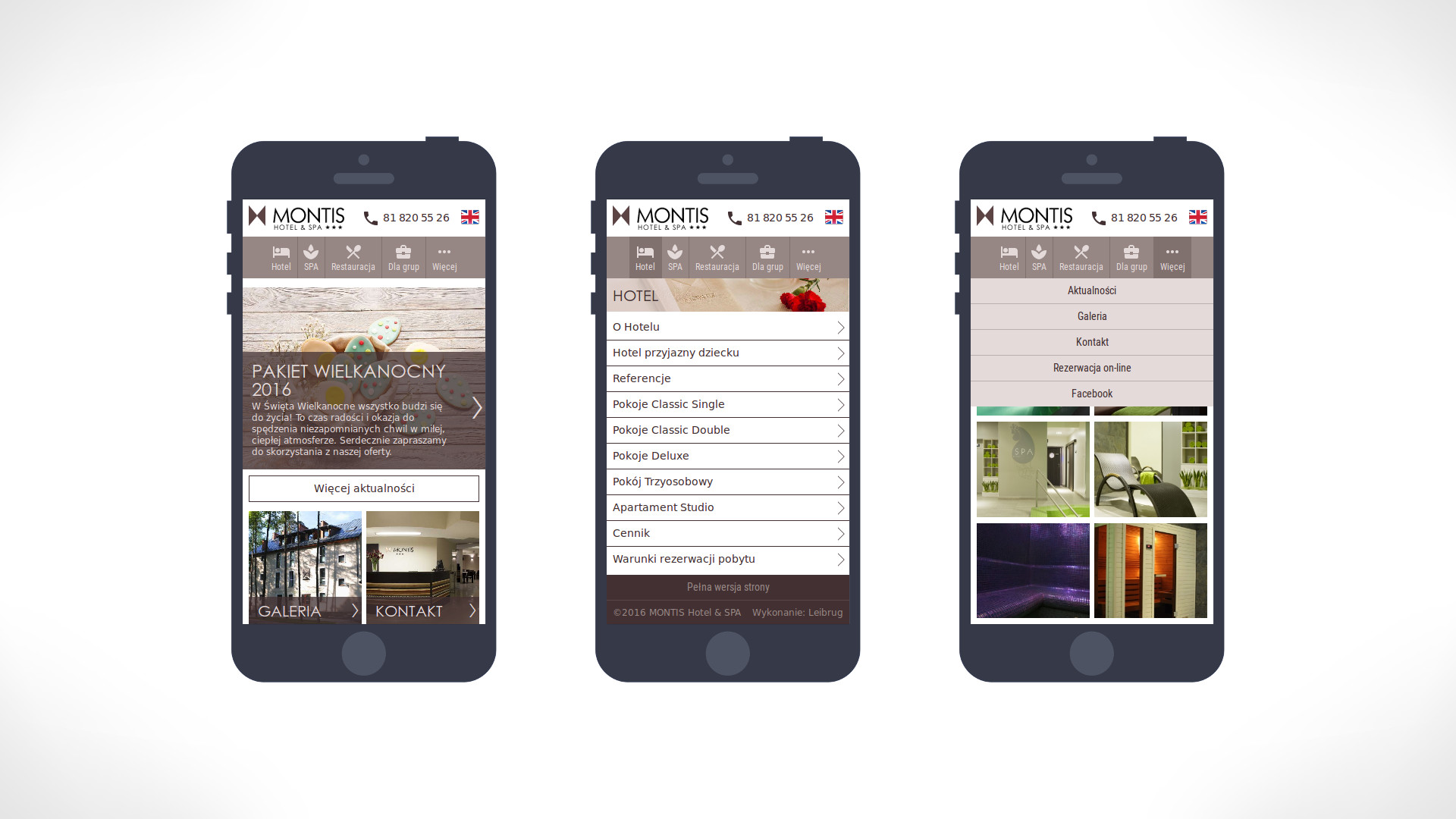 Hotel Montis mobile website preview
